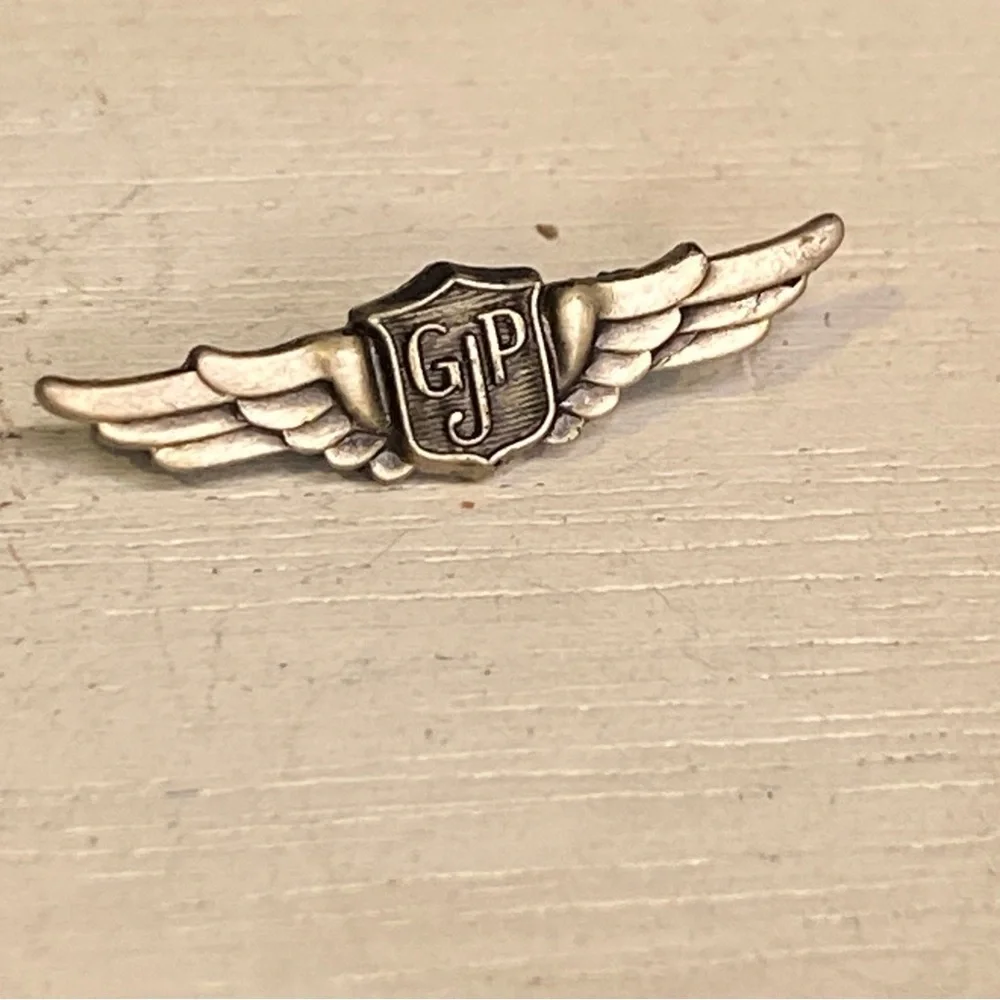 Vintage Jostens USAAF Sterling Silver Glider Pilot WWII Pin